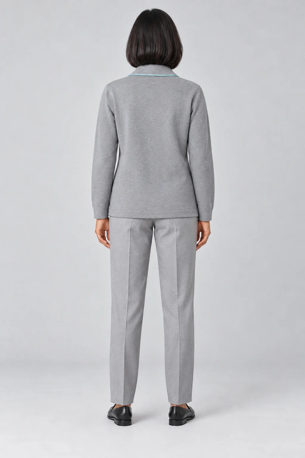 Rückansicht: Aschgraues Overshirt